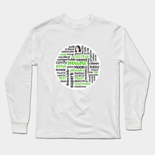 Illustration with Watchwords – Positive Words Long Sleeve T-Shirt